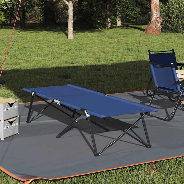 Klappbares Campingbett 2er-Set Blau
