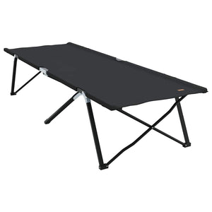 Klappbare Campingbetten, 2 Stk., Schwarz