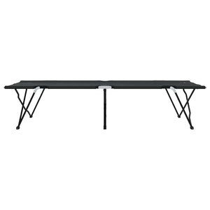 Klappbare Campingbetten, 2 Stk., Schwarz