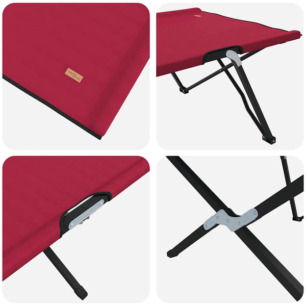 Klappbares Campingbett, 2er-Set, Rot
