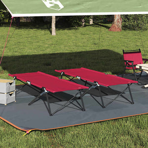 Klappbares Campingbett, 2er-Set, Rot