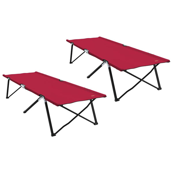 Klappbares Campingbett, 2er-Set, Rot