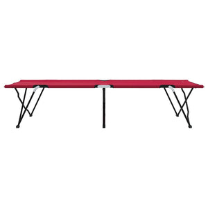 Klappbares Campingbett, 2er-Set, Rot