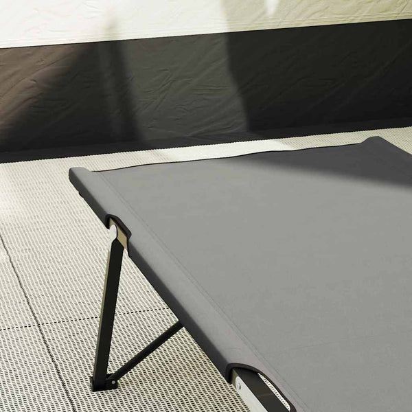 Klappbares Campingbett, 2er-Set, Grau
