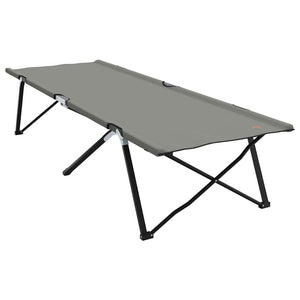 Klappbares Campingbett, 2er-Set, Grau