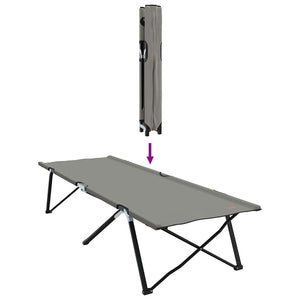 Klappbares Campingbett, 2er-Set, Grau