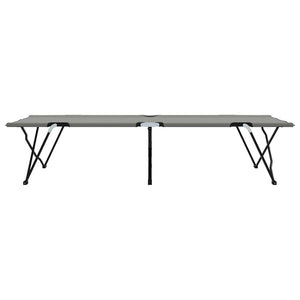 Klappbares Campingbett, 2er-Set, Grau