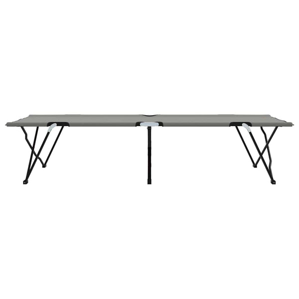 Klappbares Campingbett, 2er-Set, Grau