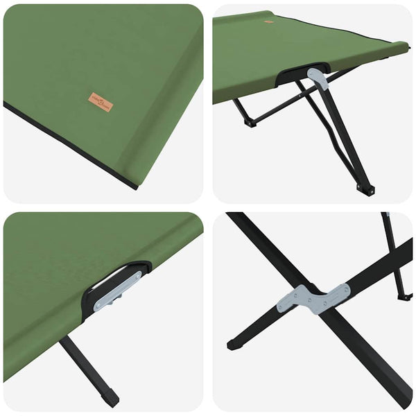 2er Faltbares Campingbett Grün 206 cm