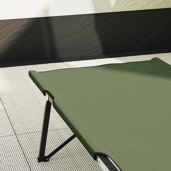 2er Faltbares Campingbett Grün 206 cm