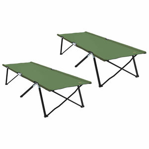 2er Faltbares Campingbett Grün 206 cm