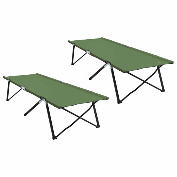 2er Faltbares Campingbett Grün 206 cm