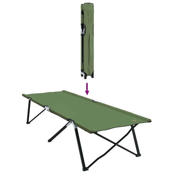 2er Faltbares Campingbett Grün 206 cm