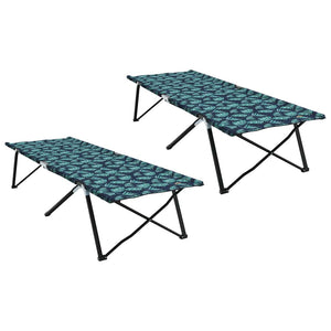Klappbares Campingbett 2er-Set, Wald