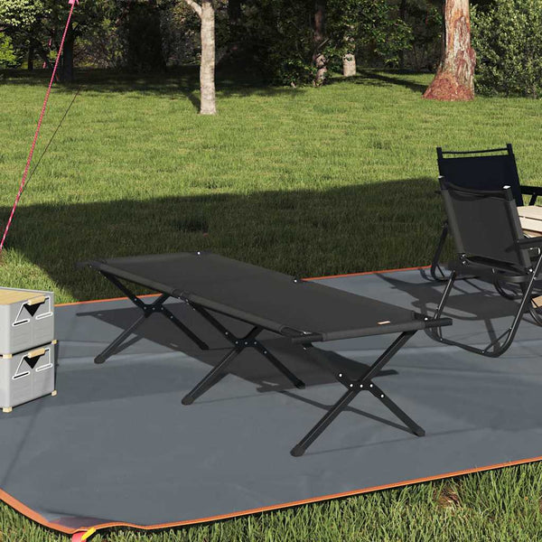 Klappbares Campingbett Schwarz 193 cm