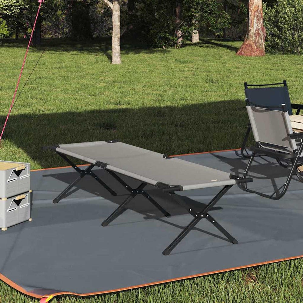 Klappbares Campingbett Grau 193 cm