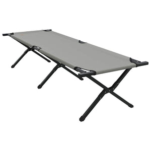 Klappbares Campingbett Grau 193 cm