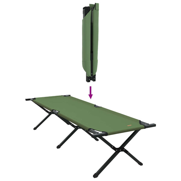 Klappbares Campingbett Grün 193 cm