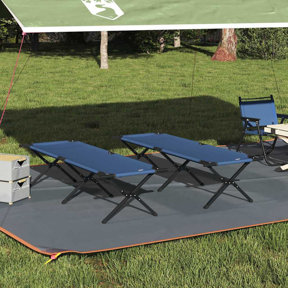 Klappbare Campingbetten 2er-Set, Blau