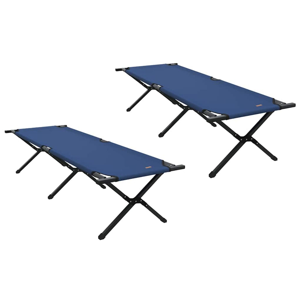 Klappbare Campingbetten 2er-Set, Blau