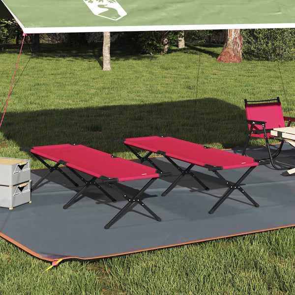 Klappbares Feldbett Camping 2er Set Rot
