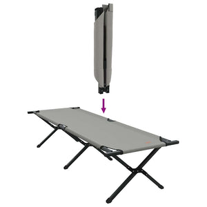 Klappbares Campingbett, 2er-Set, Grau