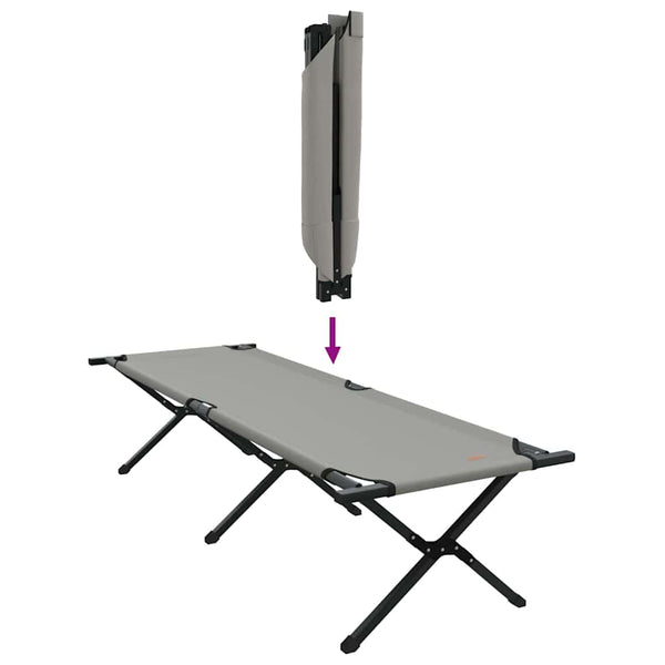 Klappbares Campingbett, 2er-Set, Grau