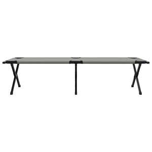 Klappbares Campingbett, 2er-Set, Grau