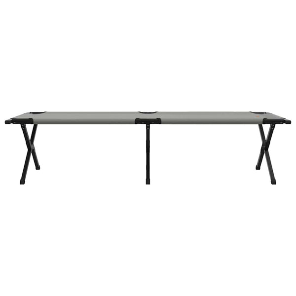 Klappbares Campingbett, 2er-Set, Grau