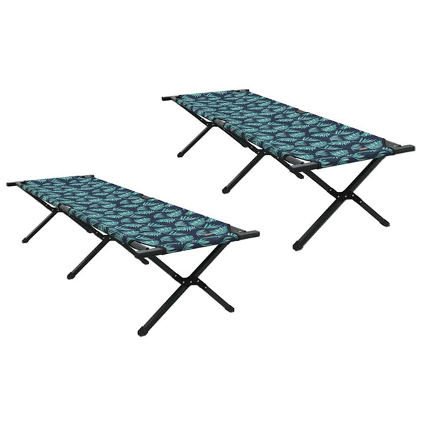 Klappbares Campingbett 2er-Set, Waldmuster