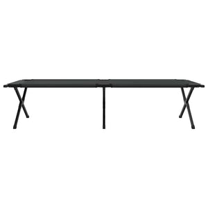 Klappbares Campingbett Schwarz 210x80x46cm