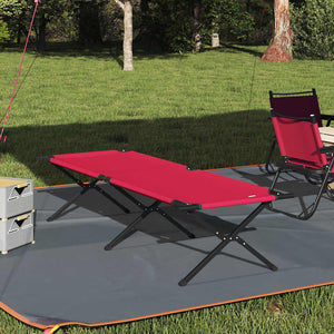 Klappbares Campingbett, Rot, 210 cm