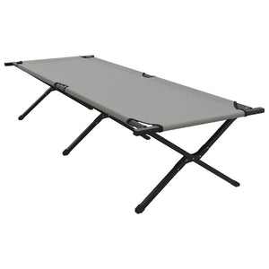 Klappbares Campingbett Grau 210 cm