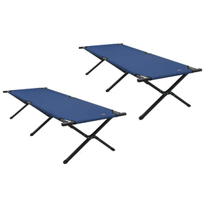Klappbares Campingbett, 2er-Set, Blau