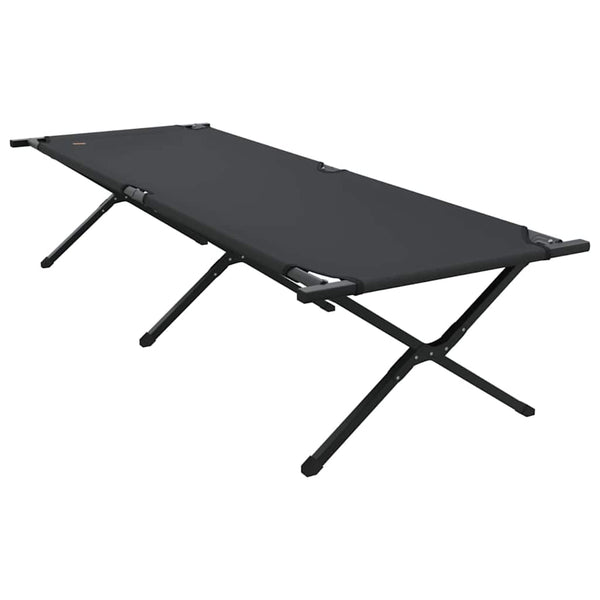Klappbares Campingbett 2er-Set Schwarz
