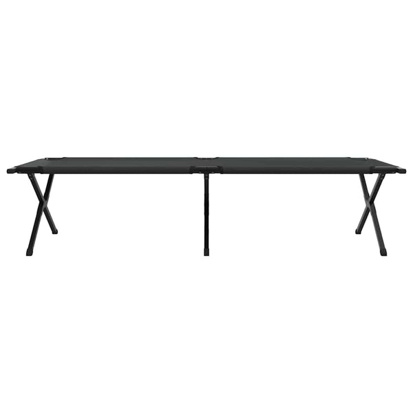 Klappbares Campingbett 2er-Set Schwarz