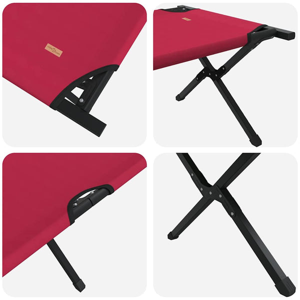 Klappbares Feldbett Camping, 2er Set Rot