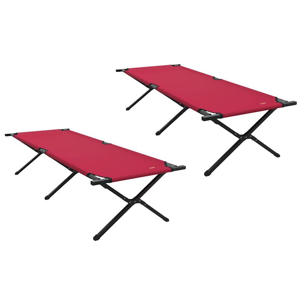 Klappbares Feldbett Camping, 2er Set Rot