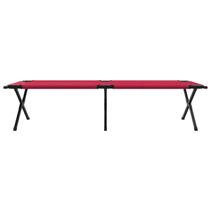 Klappbares Feldbett Camping, 2er Set Rot