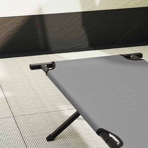 Klappbares Feldbett 2er-Set, Grau, 210 cm