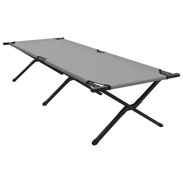 Klappbares Feldbett 2er-Set, Grau, 210 cm