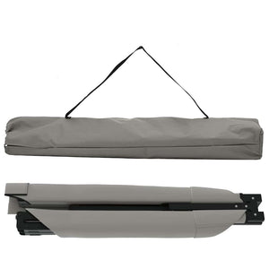 Klappbares Feldbett 2er-Set, Grau, 210 cm