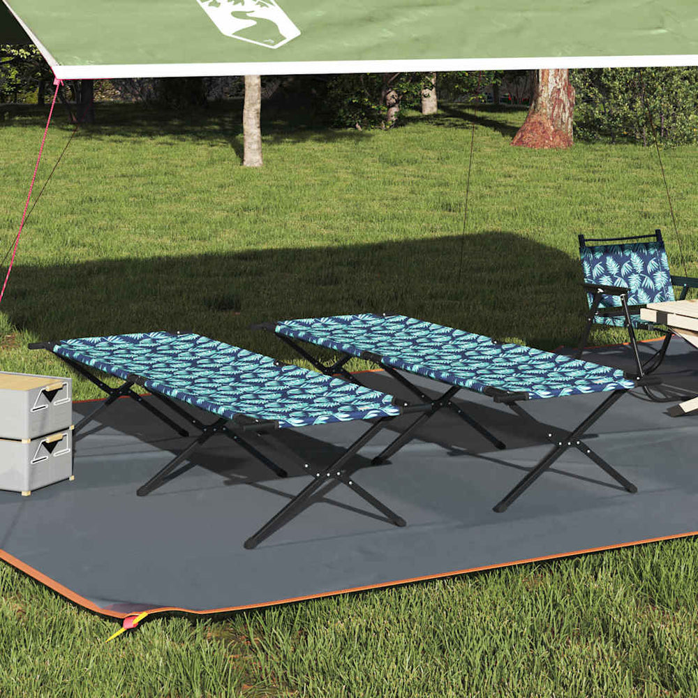 Klappbares Campingbett 2er-Set, Waldmuster