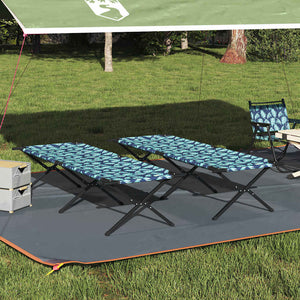 Klappbares Campingbett 2er-Set, Waldmuster
