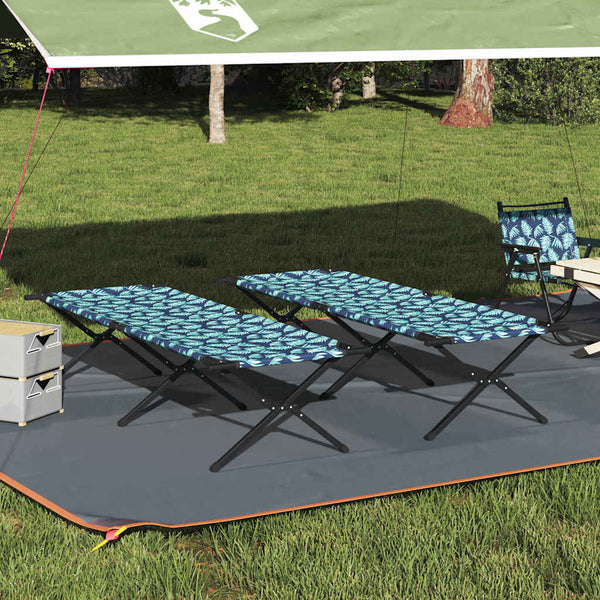 Klappbares Campingbett 2er-Set, Waldmuster