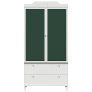 Kreidetafel Kleiderschrank Weiß 90x45x180cm
