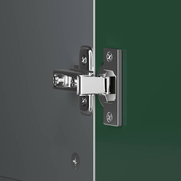 Kreidetafel Kleiderschrank Grau/Weiß 180cm