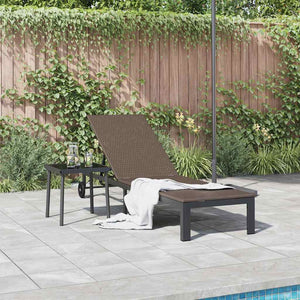 vidaXL Chaise longue pour 1 personne marron 206 x 62,5 x 74 cm en résine tressée