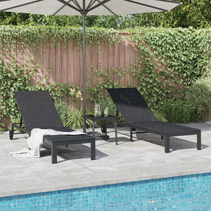 Poly Rattan Sonnenliege für 2 Personen mit Tisch