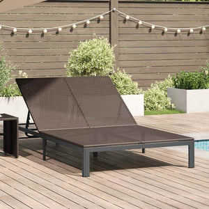 Poly-Rattan Sonnenliege Braun